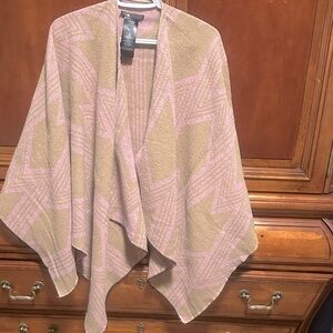 Maje Pink and Tan Poncho